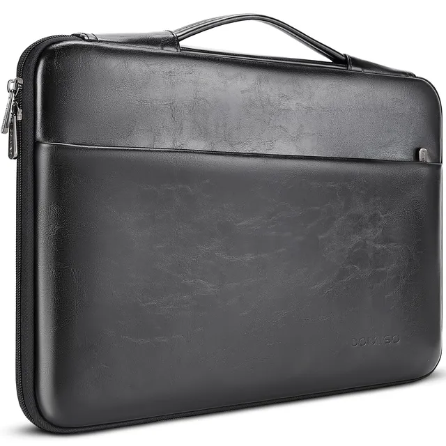 Domiso 17,3 pouces housse ordinateur noir cuir PU antichoc