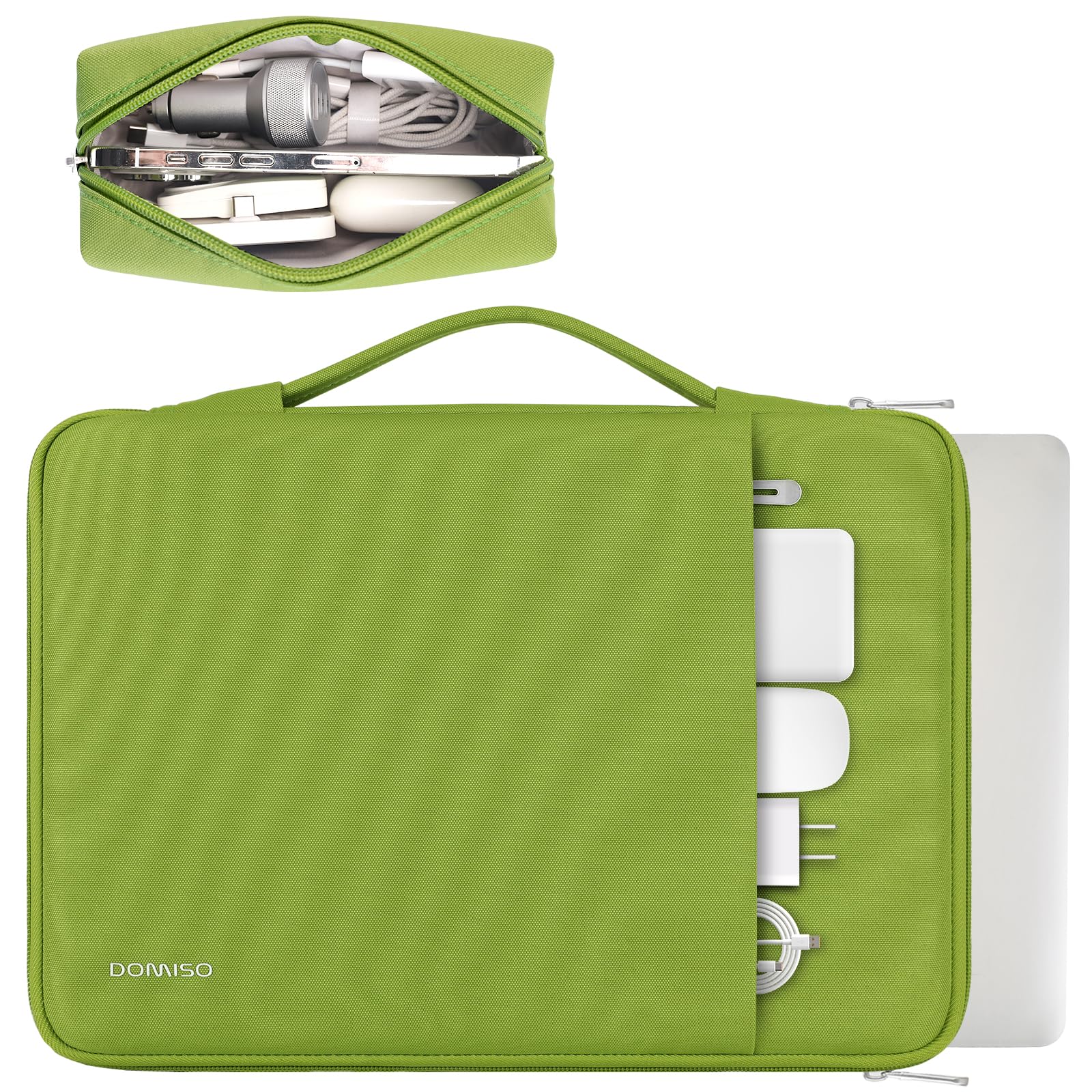 DOMISO housse ordinateur portable 17,3 pouces vert herbe antichoc