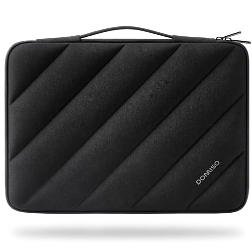 DOMISO 17,3 pouces housse ordinateur portable noir matelassé