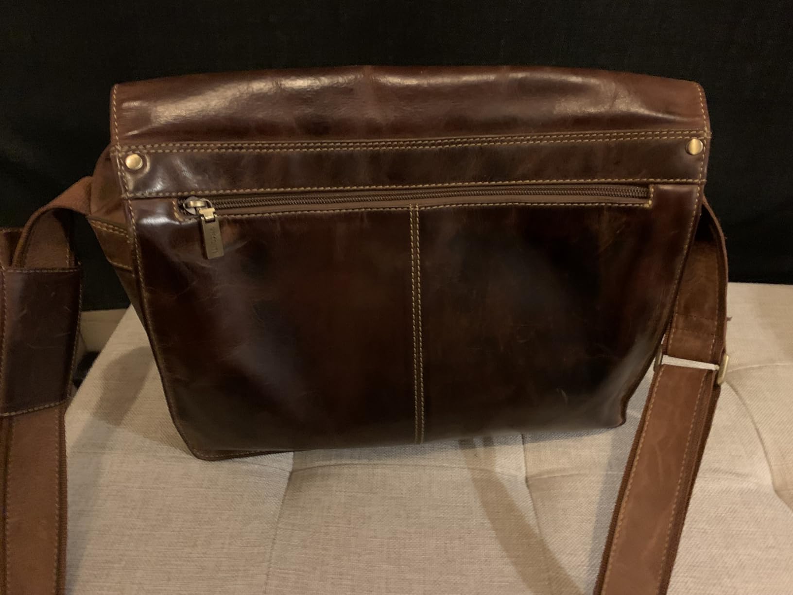 Visconti 18548 Harvard sac cuir moka A4 bandoulière