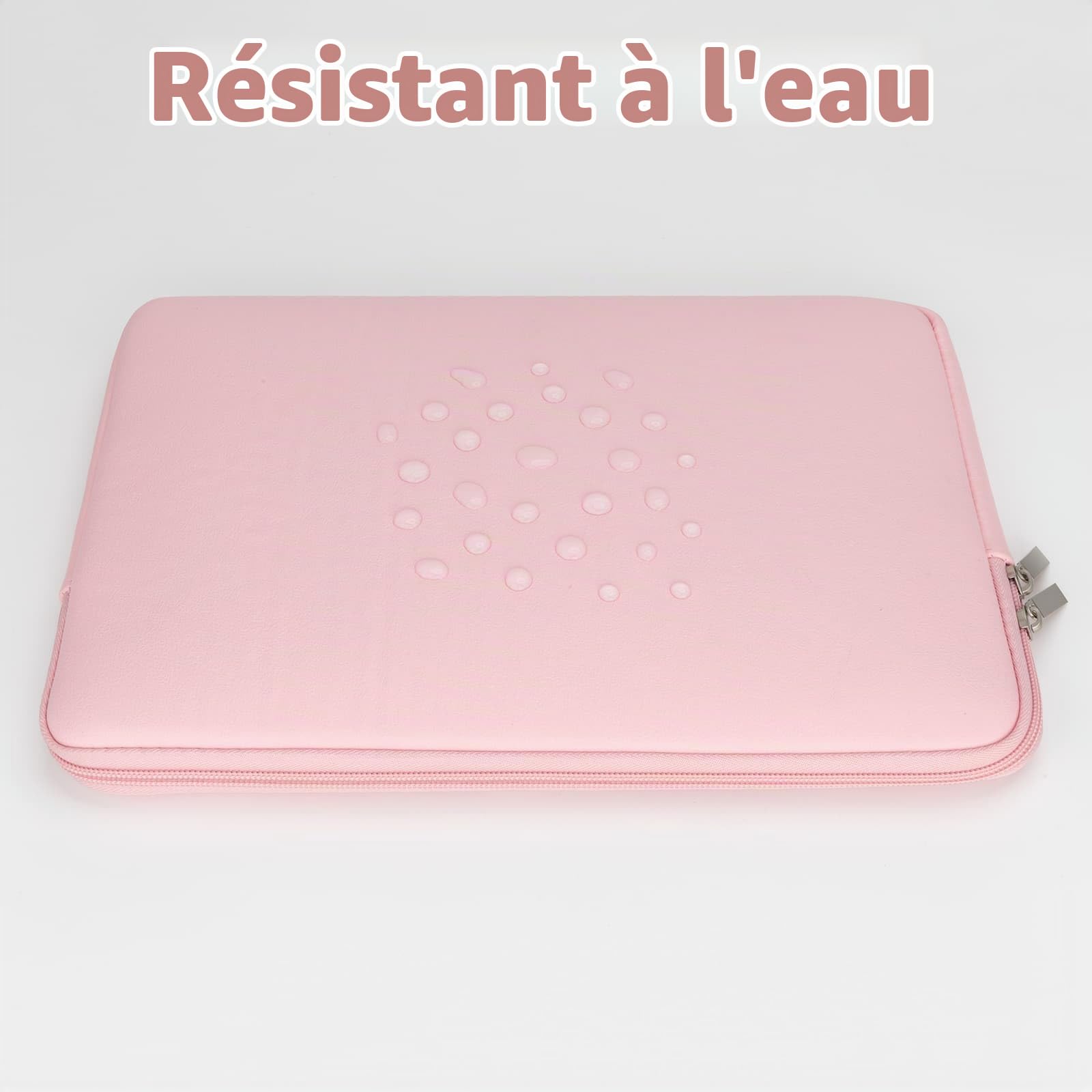 jooeer 13-13,3 pouces housse ordinateur portable rose cuir