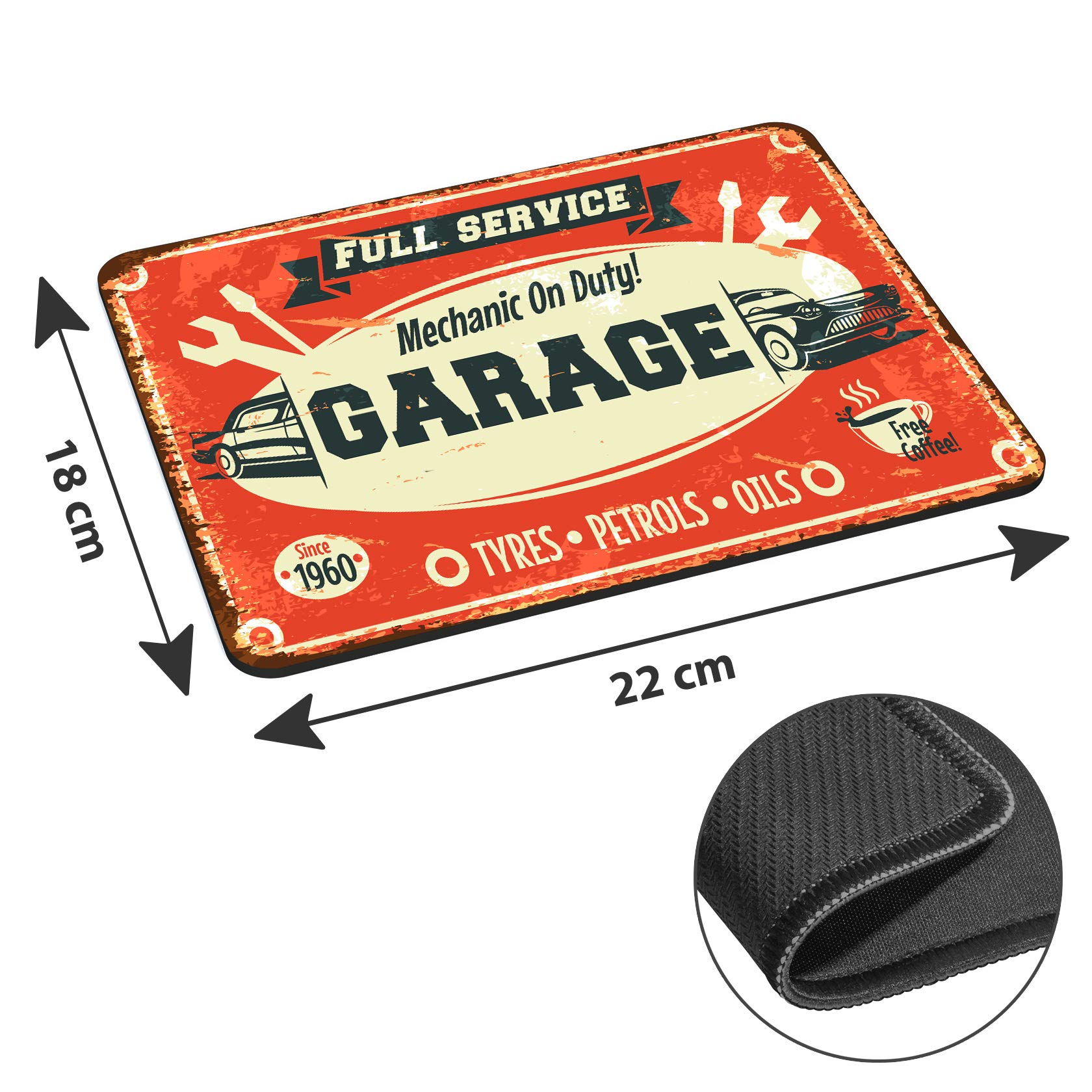 Pedea 67007057 tapis de souris garage 22x18 cm