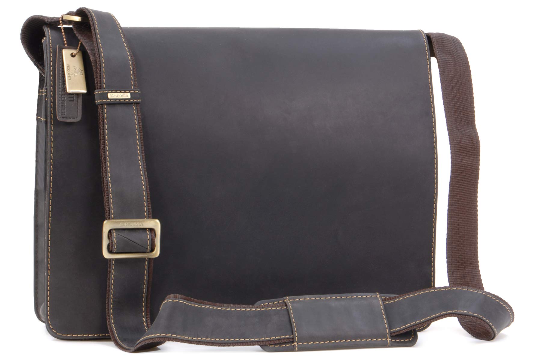Visconti 18548 Harvard sac cuir moka A4 bandoulière