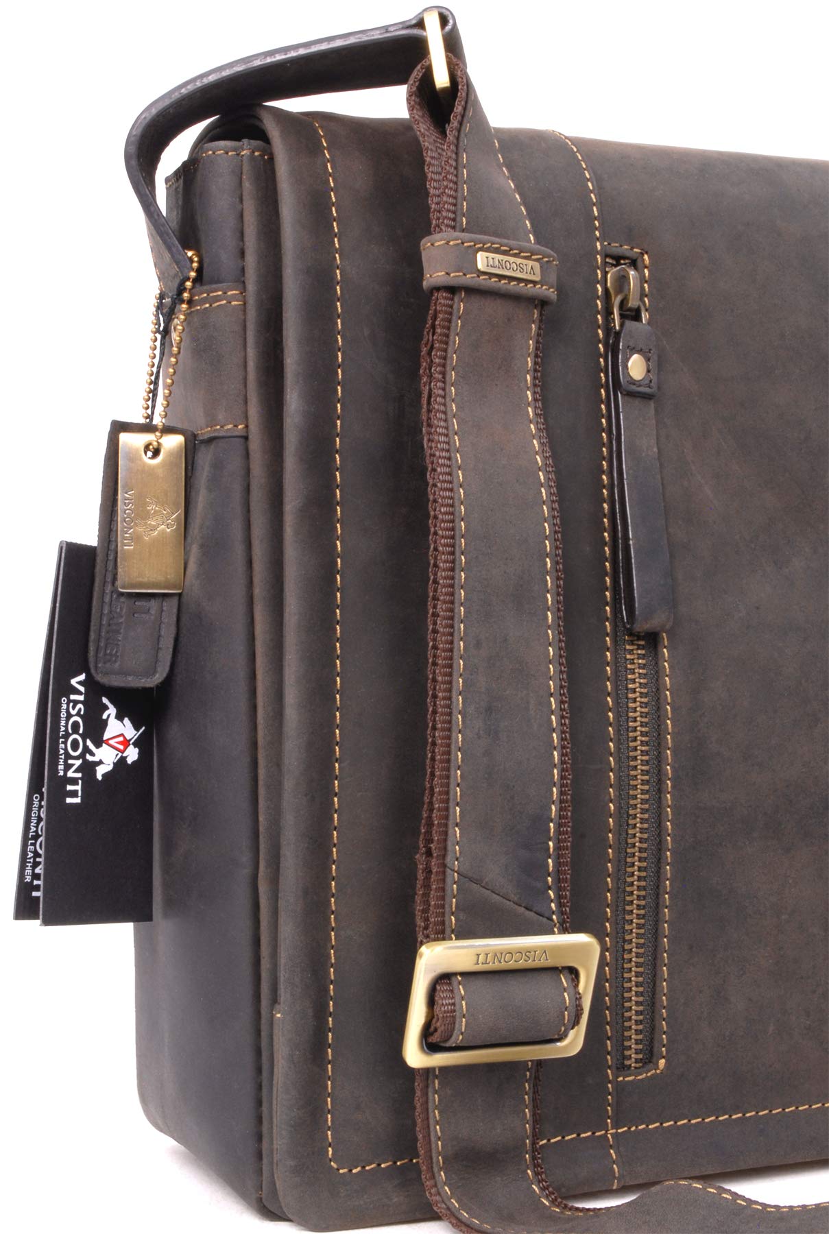 Visconti 16072 Foster sac cuir ordinateur marron foncé