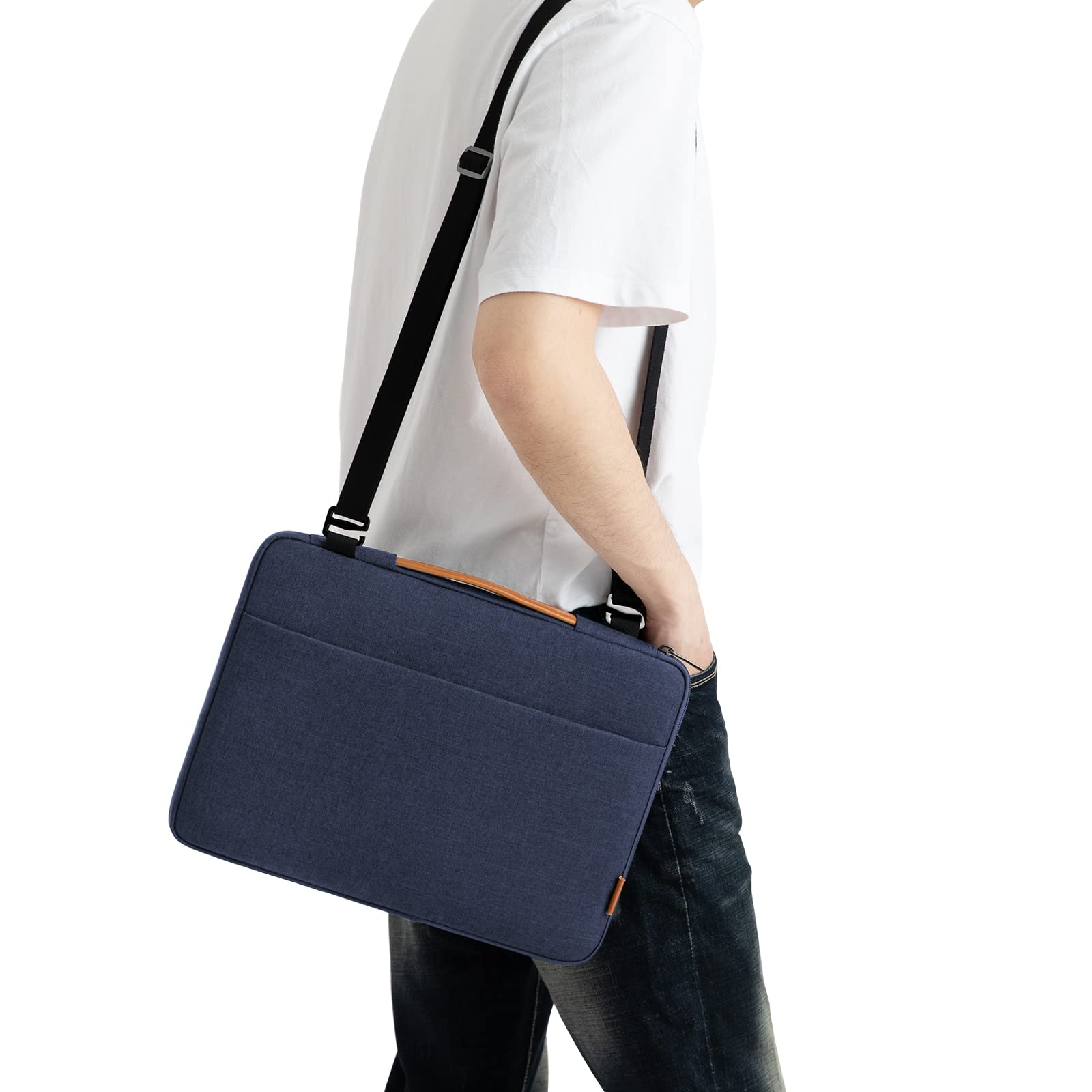 DOMISO housse 14 pouces ordinateur portable bleu foncé antichoc