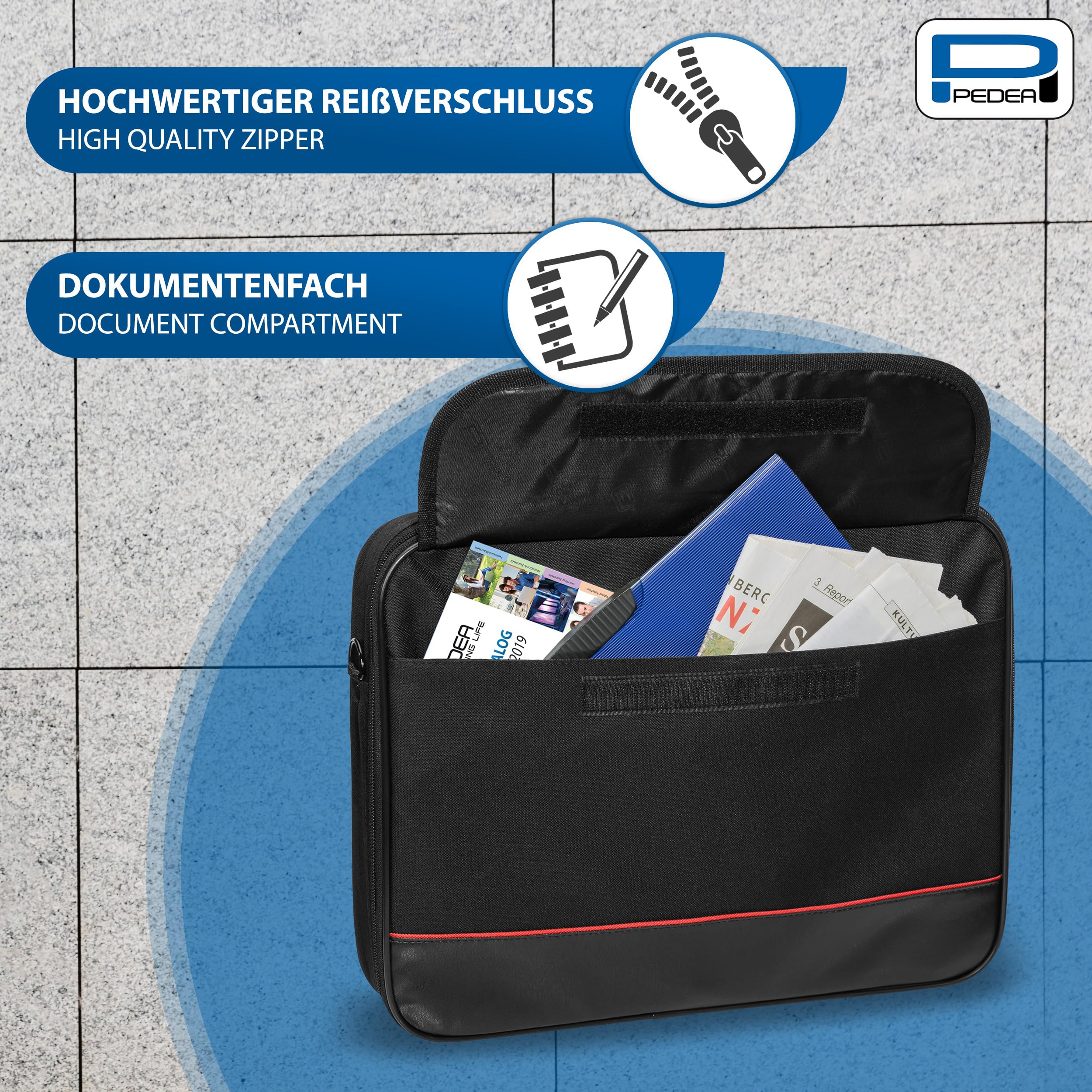Pedea Trendline housse pc 20,1" noir bandoulière