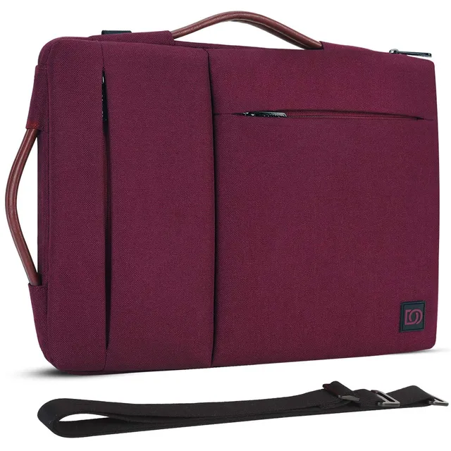 DOMISO Housse Ordinateur 14 Pouces Fuchsia Poignée + Bandoulière