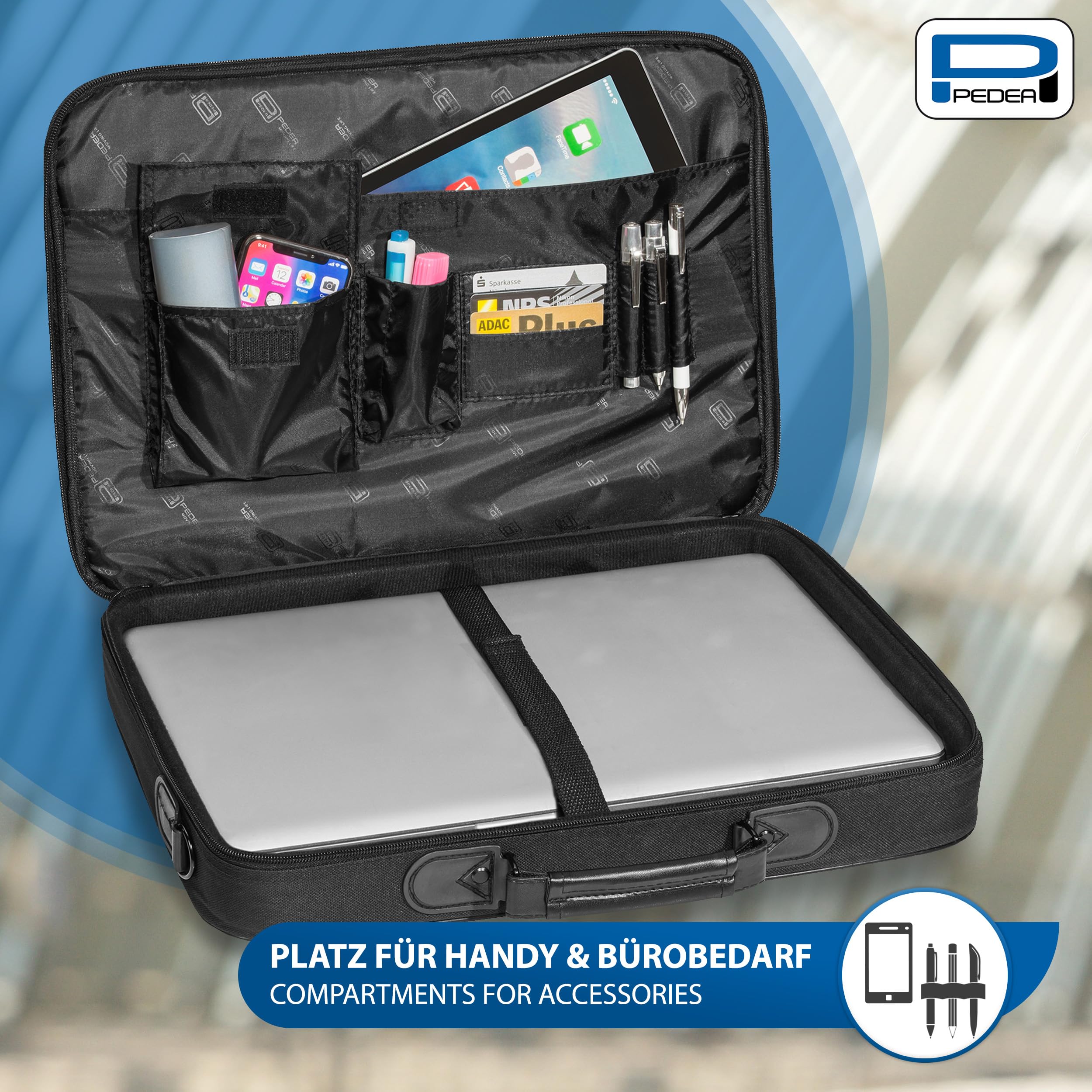 Pedea Trendline housse pc 20,1" noir bandoulière
