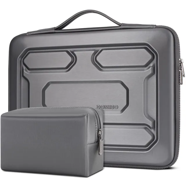 DOMISO Housse ordinateur portable 14 pouces gris foncé antichoc