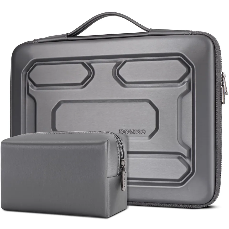 DOMISO Housse ordinateur portable 14 pouces gris foncé antichoc