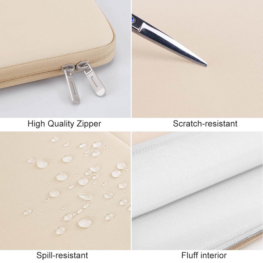 DOMISO 17,3" sacoche ordinateur portable beige étanche