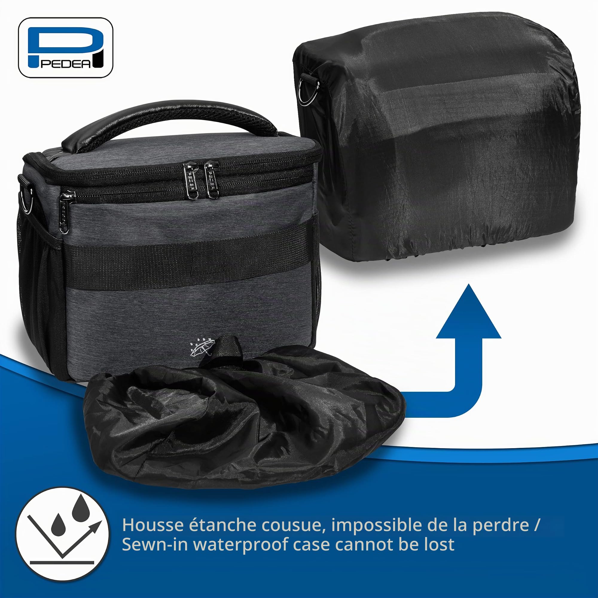 Pedea Noble sac à dos photo argent anti-vol