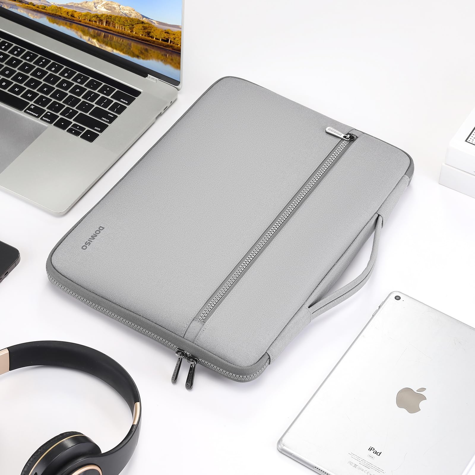 DOMISO 14 pouces housse ordinateur portable gris antichoc