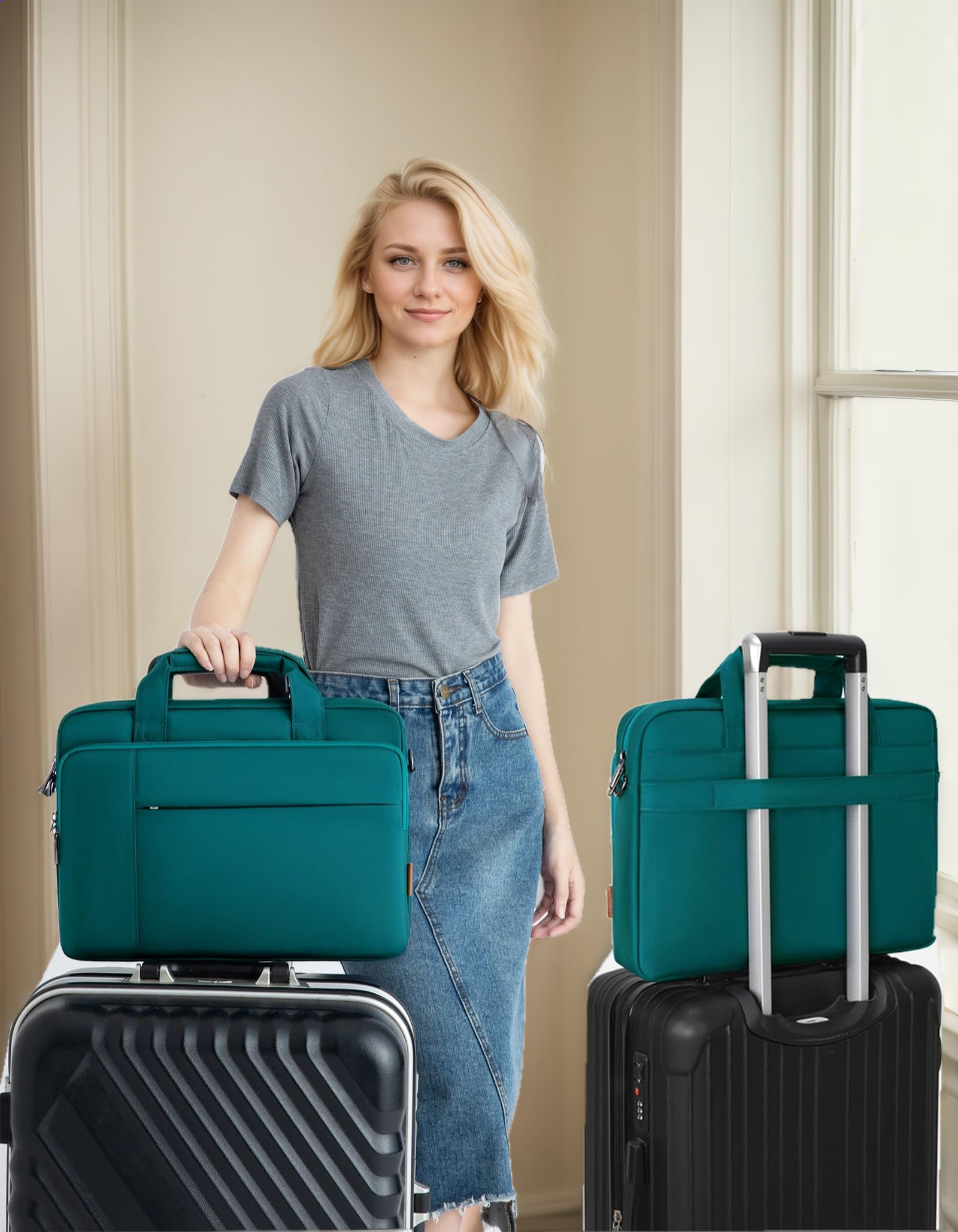 Domiso 15,6 sacoche PC portable turquoise imperméable