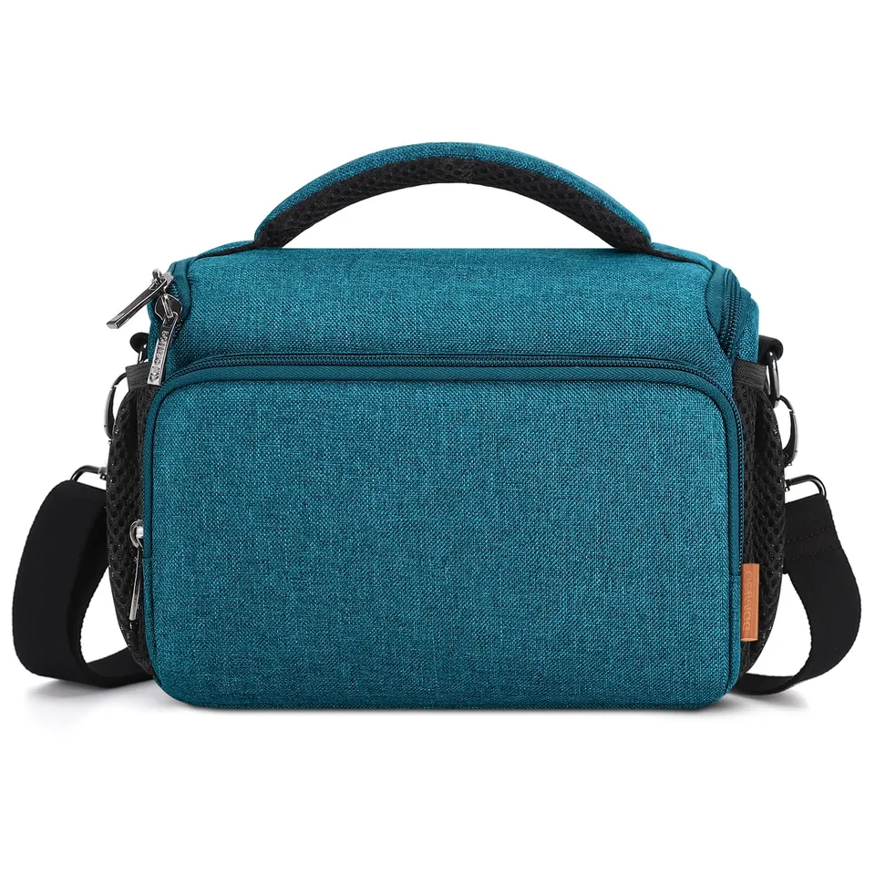 Domiso sac appareil photo reflex turquoise compact