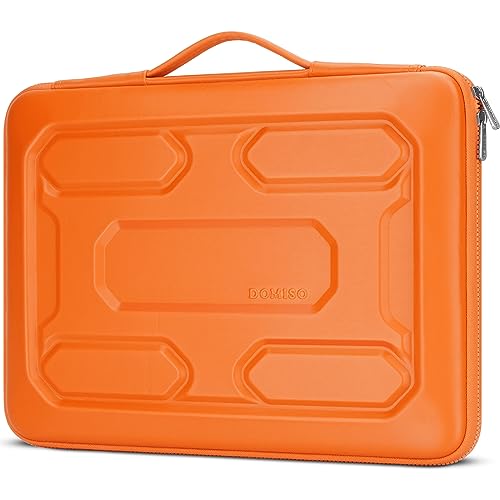 DOMISO 17,3 Pouces Housse PC Portable EVA Orange Antichoc