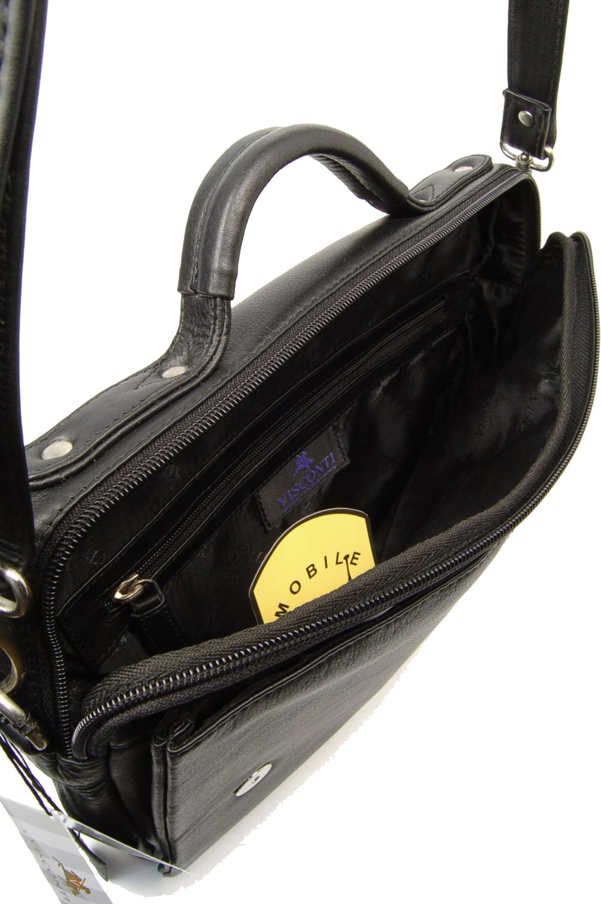 Visconti Alfie 659 sac bandoulière femme cuir multipoches