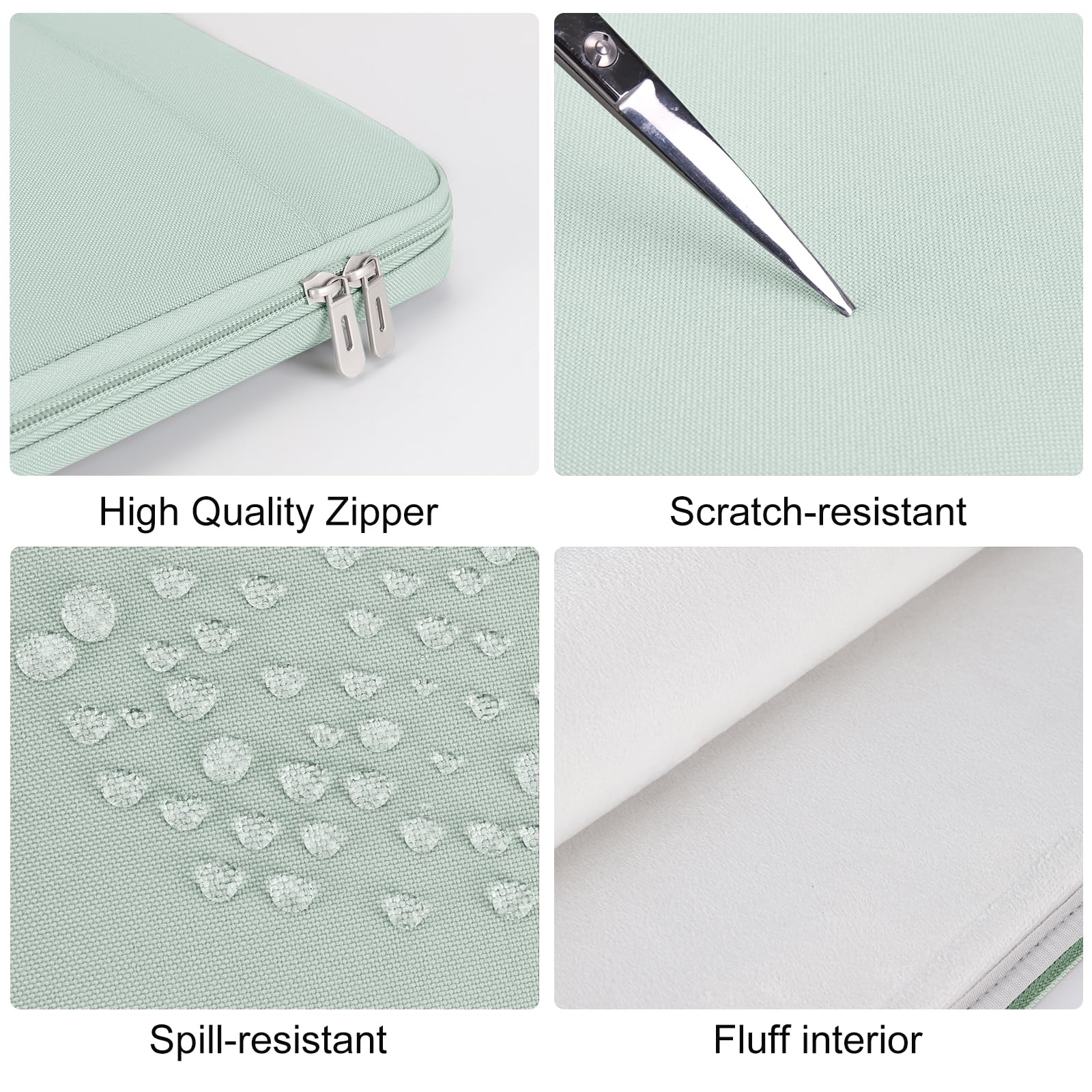 DOMISO 17 Pouces Housse Ordinateur Portable 17,3" Verte Imperméable