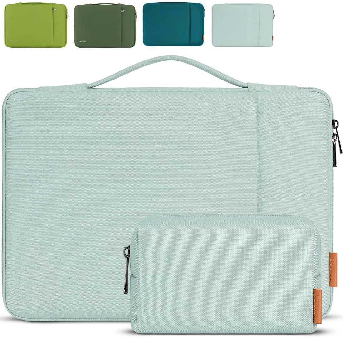 DOMISO Pochette PC portable 17,3 pouces menthe verte antichoc