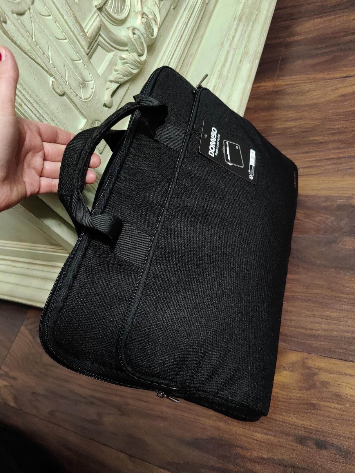 DOMISO Housse ordinateur portable 17,3 pouces noire imperméable