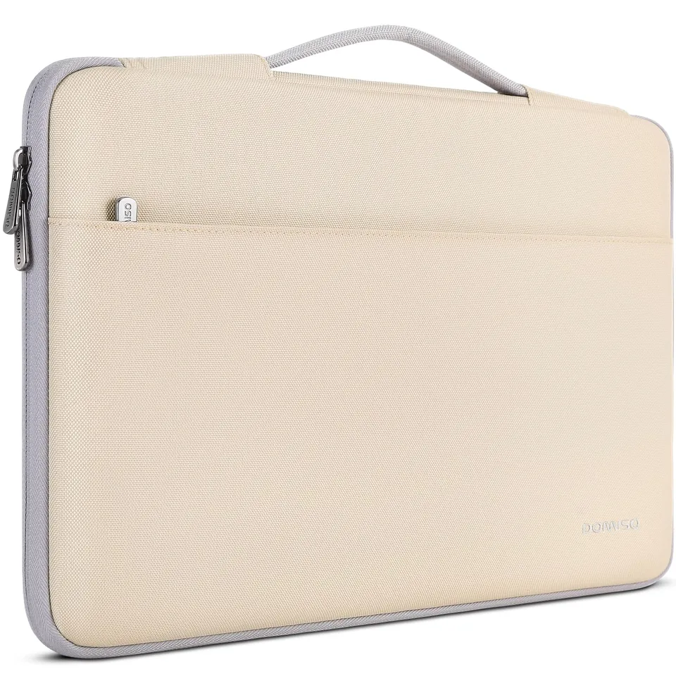 DOMISO 15,6 Pouces Housse Ordinateur Portable Beige Imperméable