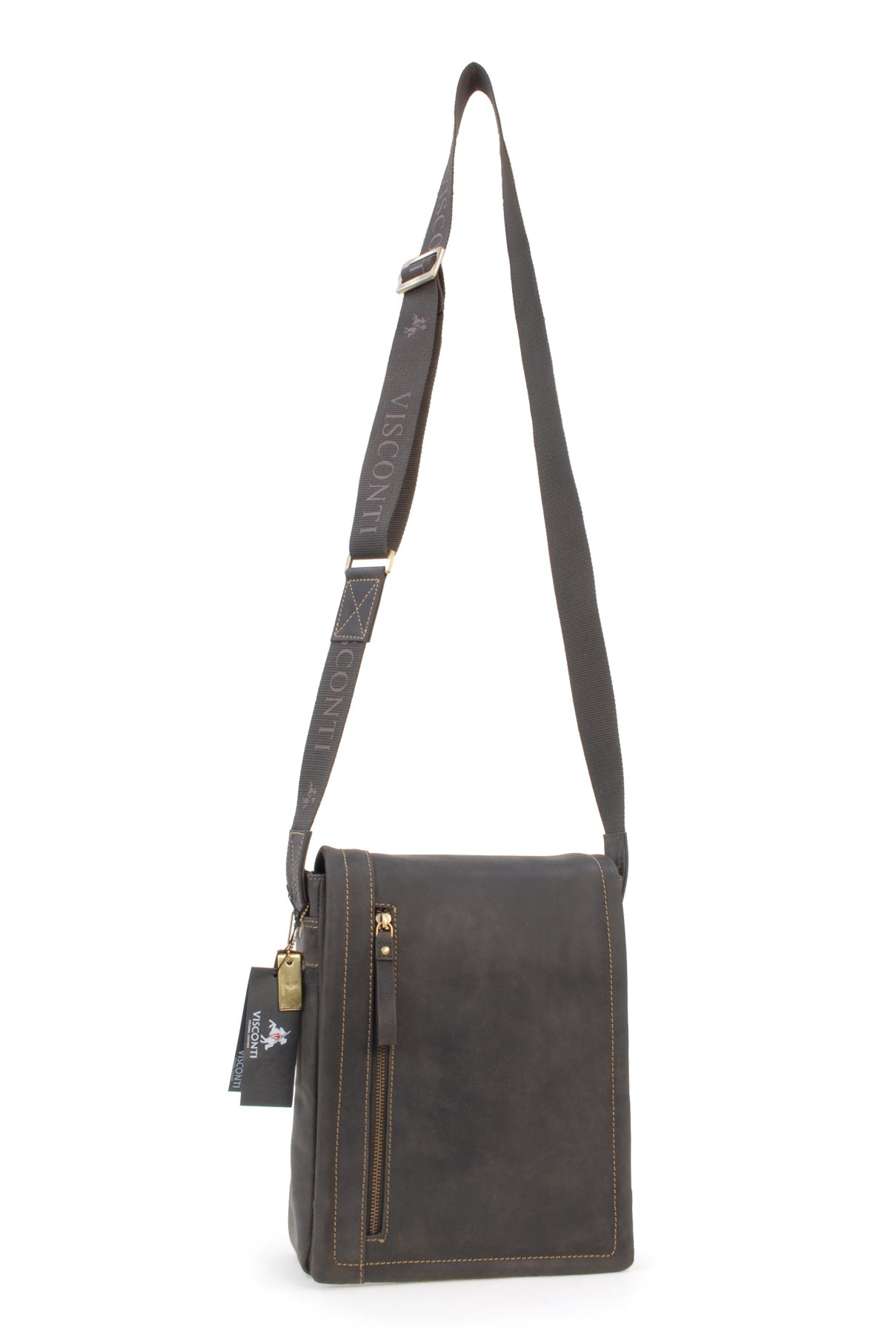Visconti 16081 Tommy sac besace cuir marron foncé