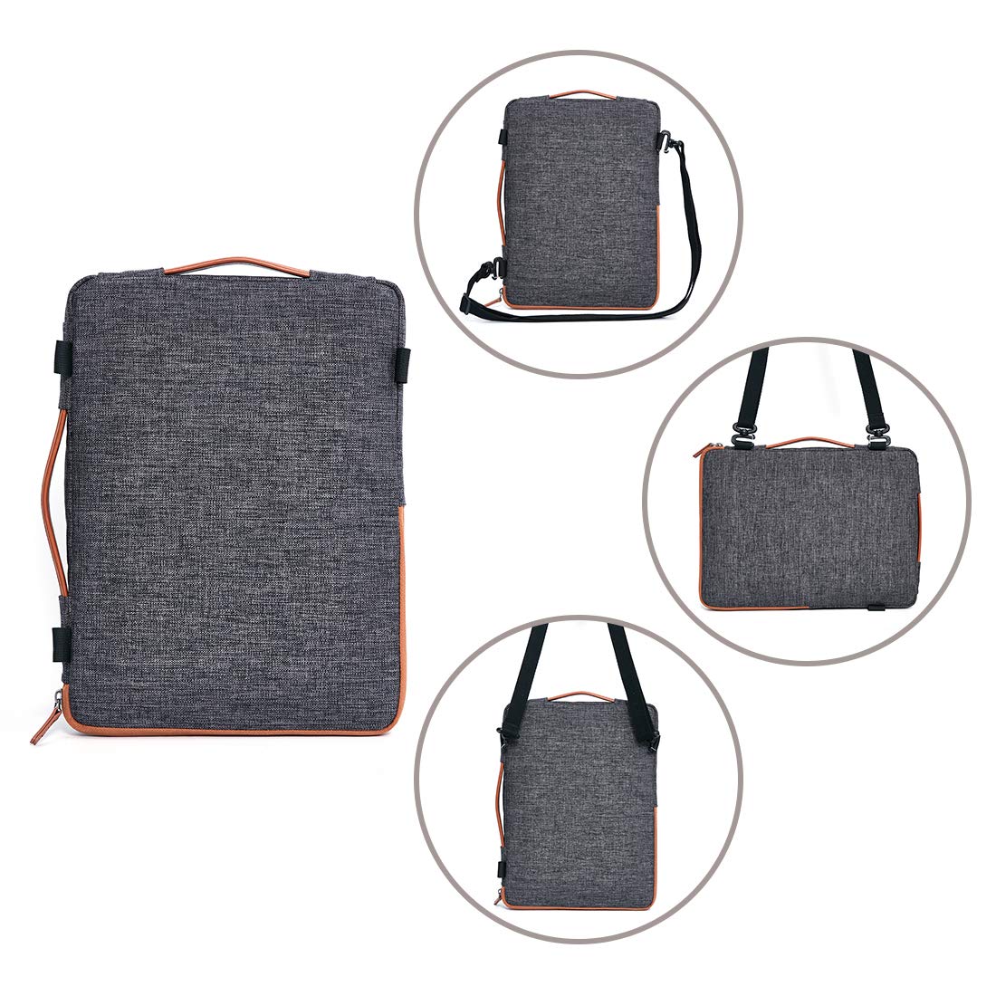 DOMISO Housse Ordinateur 17,3 Pouces Gris Foncé Imperméable