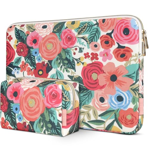 Domiso housse PC 15-15,6" fleurs imperméable