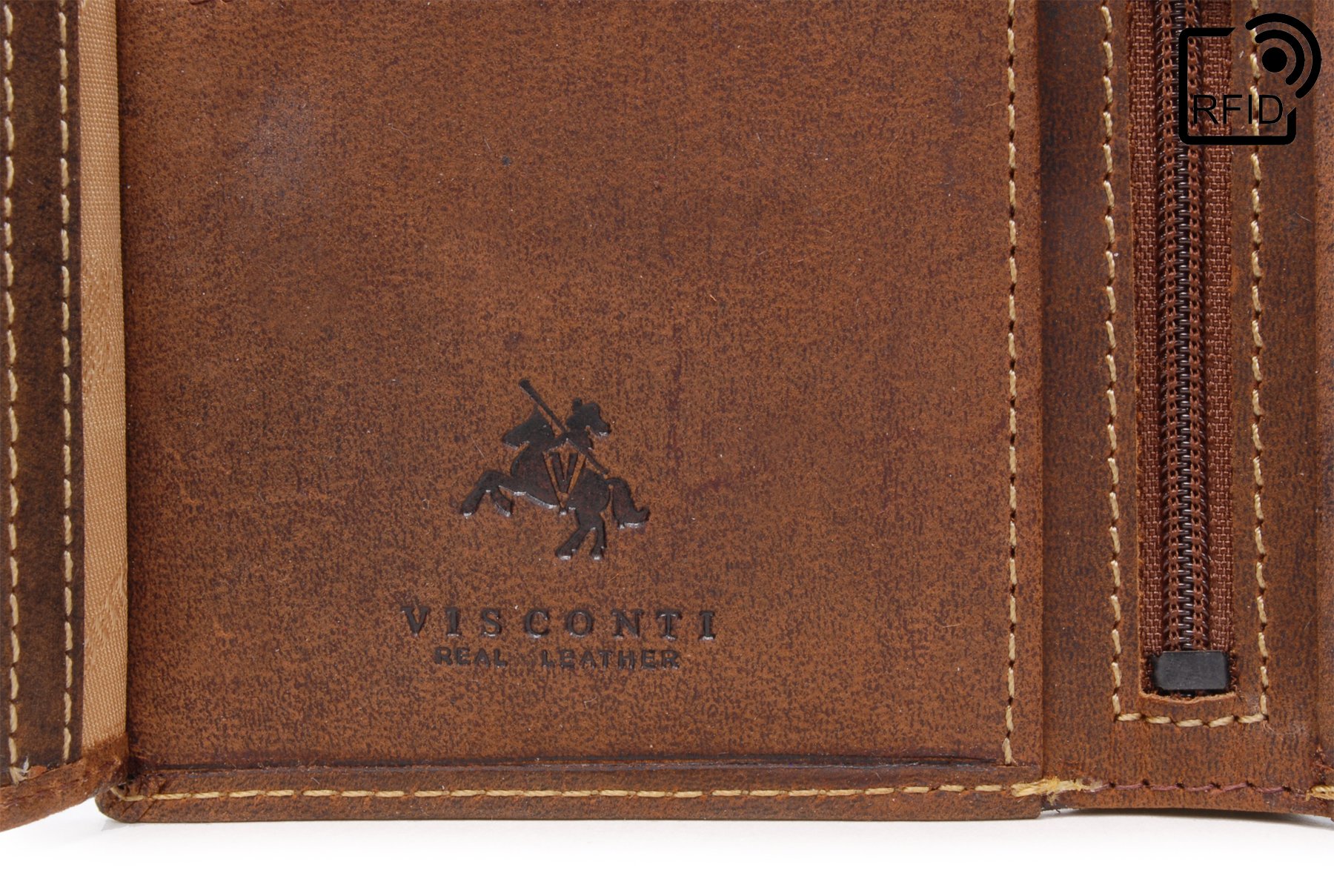 Visconti 709 Rifle portefeuille cuir homme tanné RFID