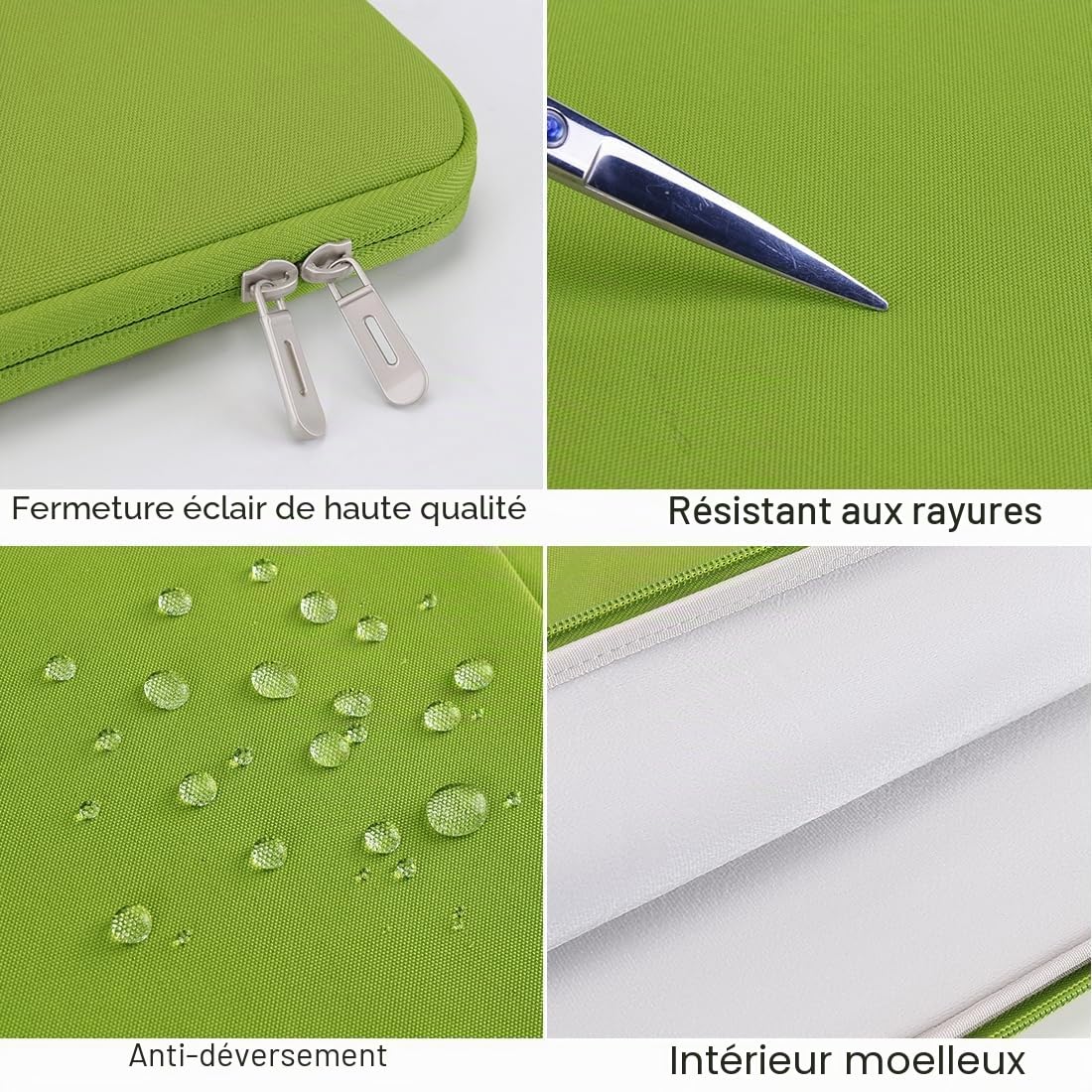 DOMISO 17,3 Pouces Sacoche PC Portable Vert Clair Étanche