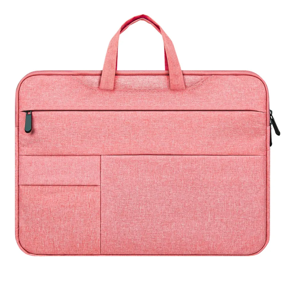 jooeer 14 pouces housse PC rose poignée 6 poches