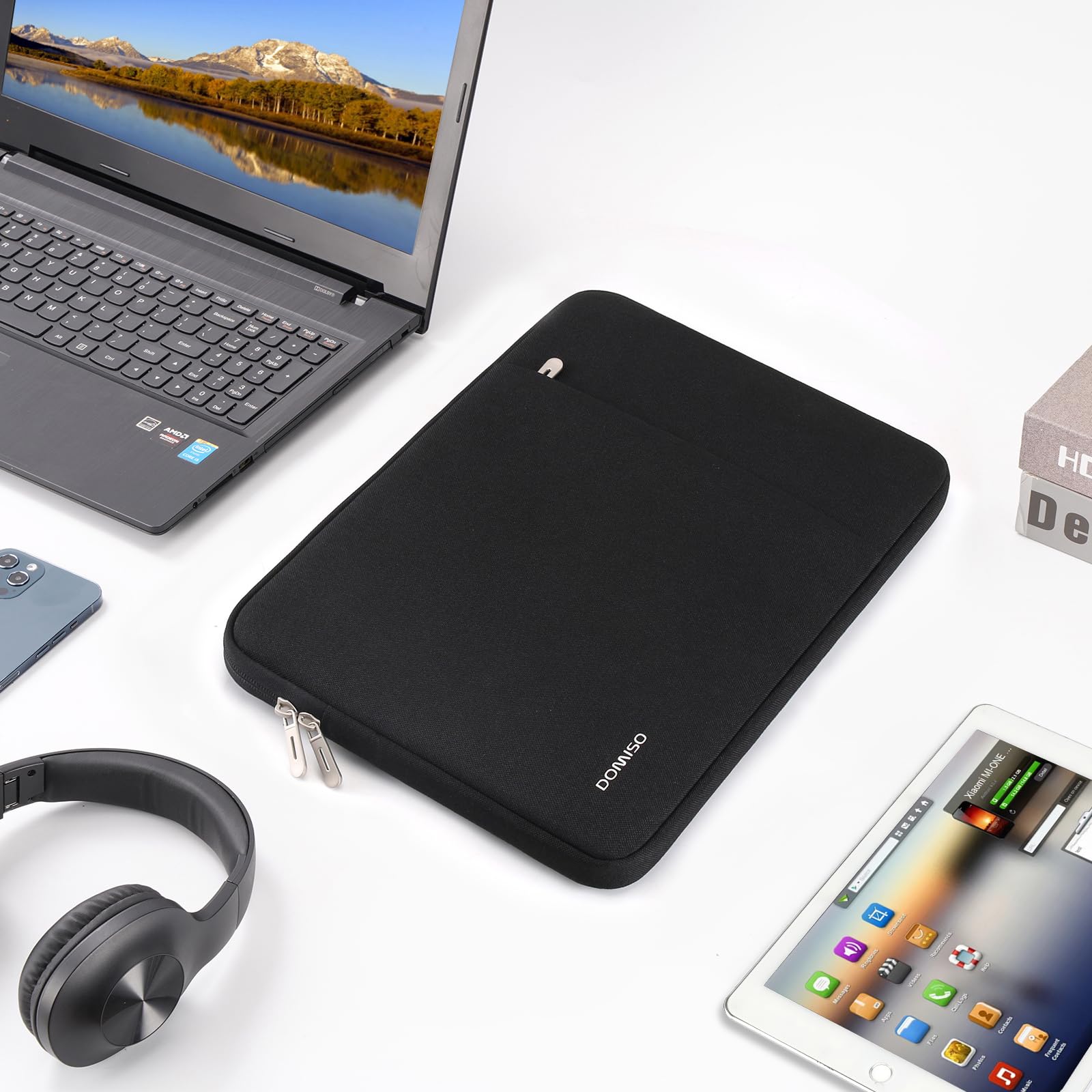 Domiso 17,3" sacoche PC noire antichoc étanche