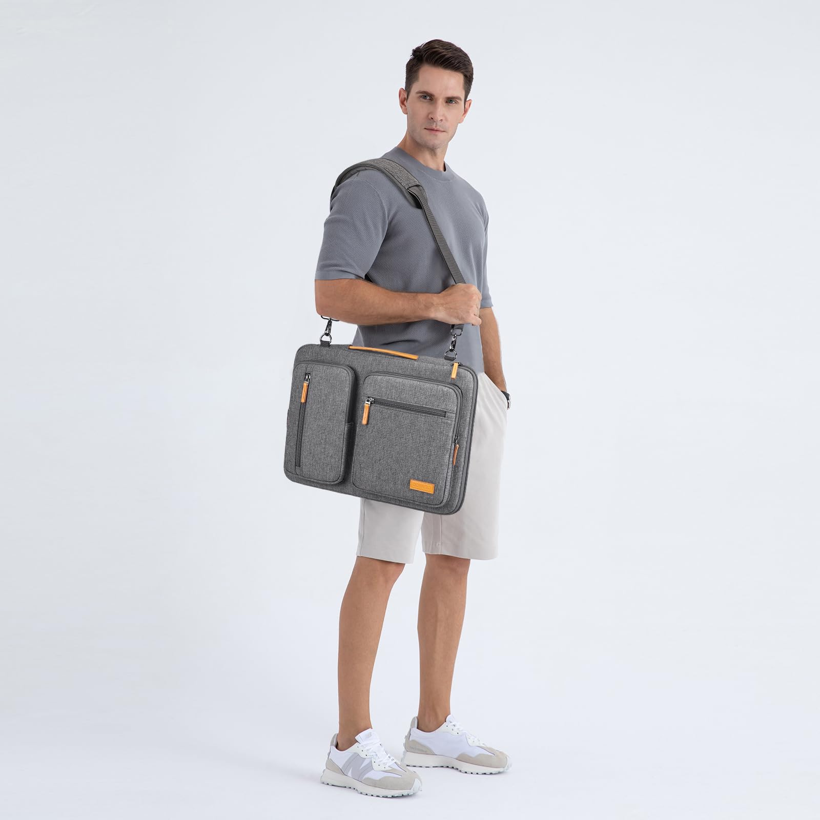 Domiso 17,3" sacoche ordinateur portable grise imperméable