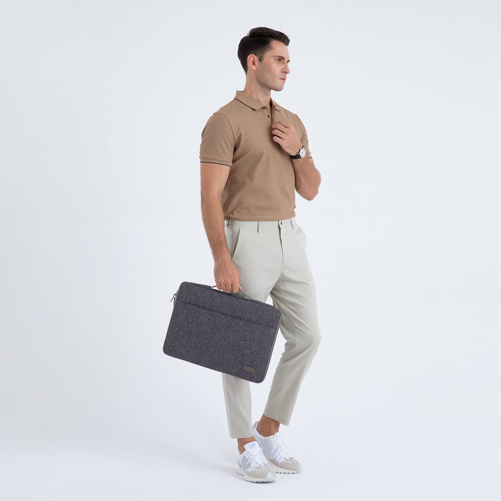 Domiso housse PC 15-15,6 pouces gris foncé imperméable