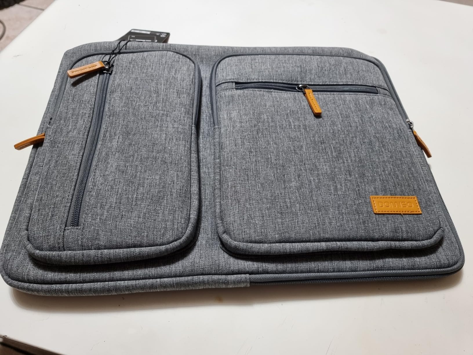 Domiso 17,3" sacoche ordinateur portable grise imperméable