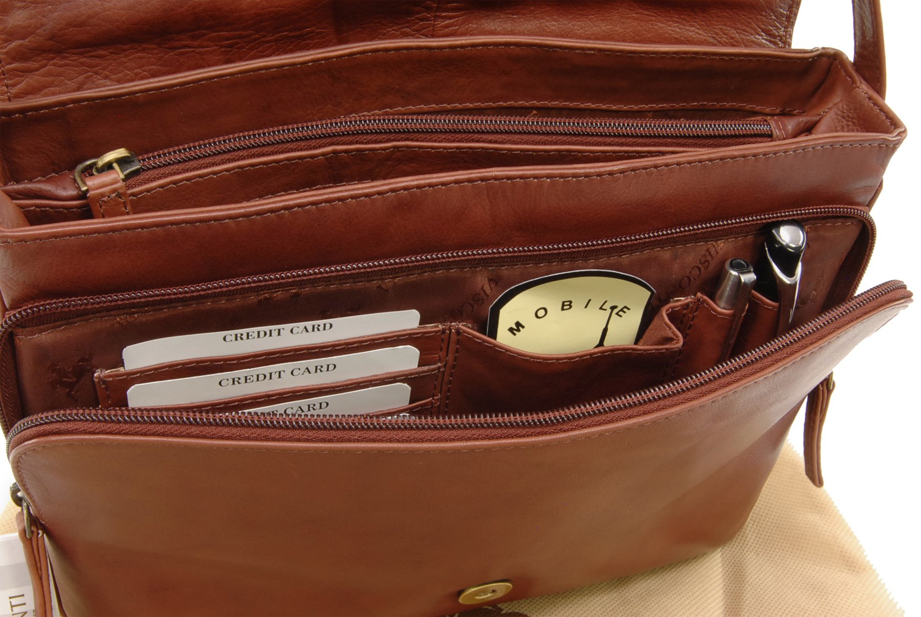 Visconti 03190 Claudia sac bandoulière femme cuir marron