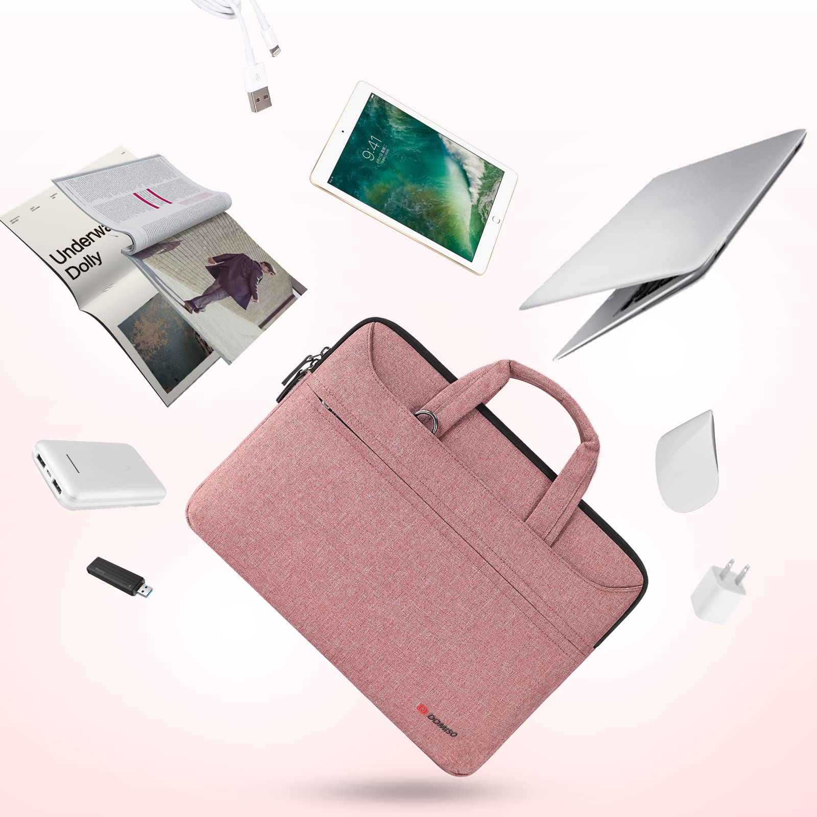 Domiso 17 housse PC portable rose USB 17,3 pouces