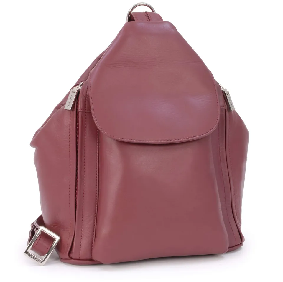 Visconti 18357 Danii sac à dos cuir rouge multipoches