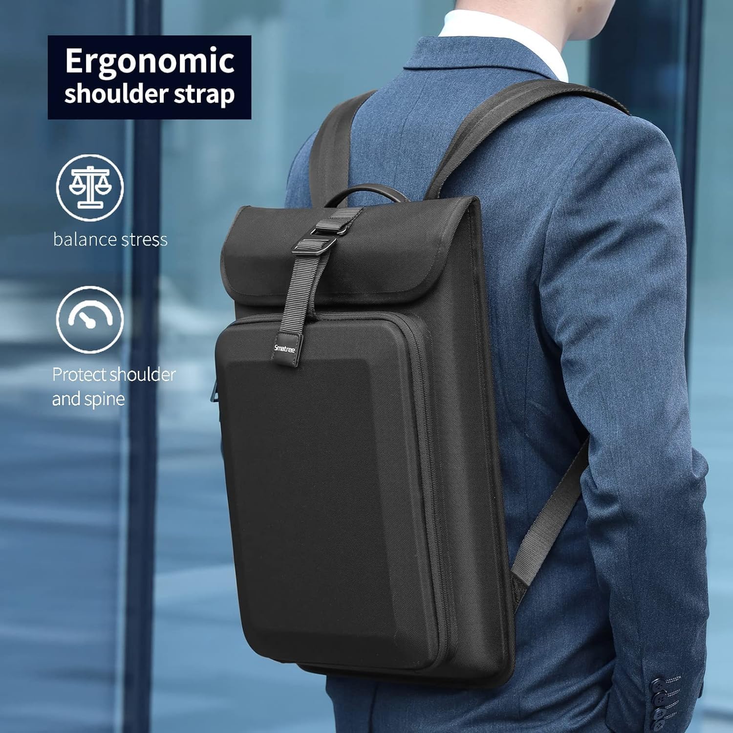 Smatree sac à dos ordinateur portable protection rembourrée