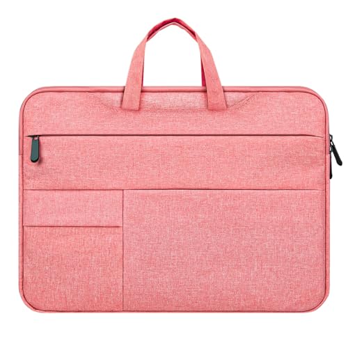 jooeer 14 pouces housse PC rose poignée 6 poches