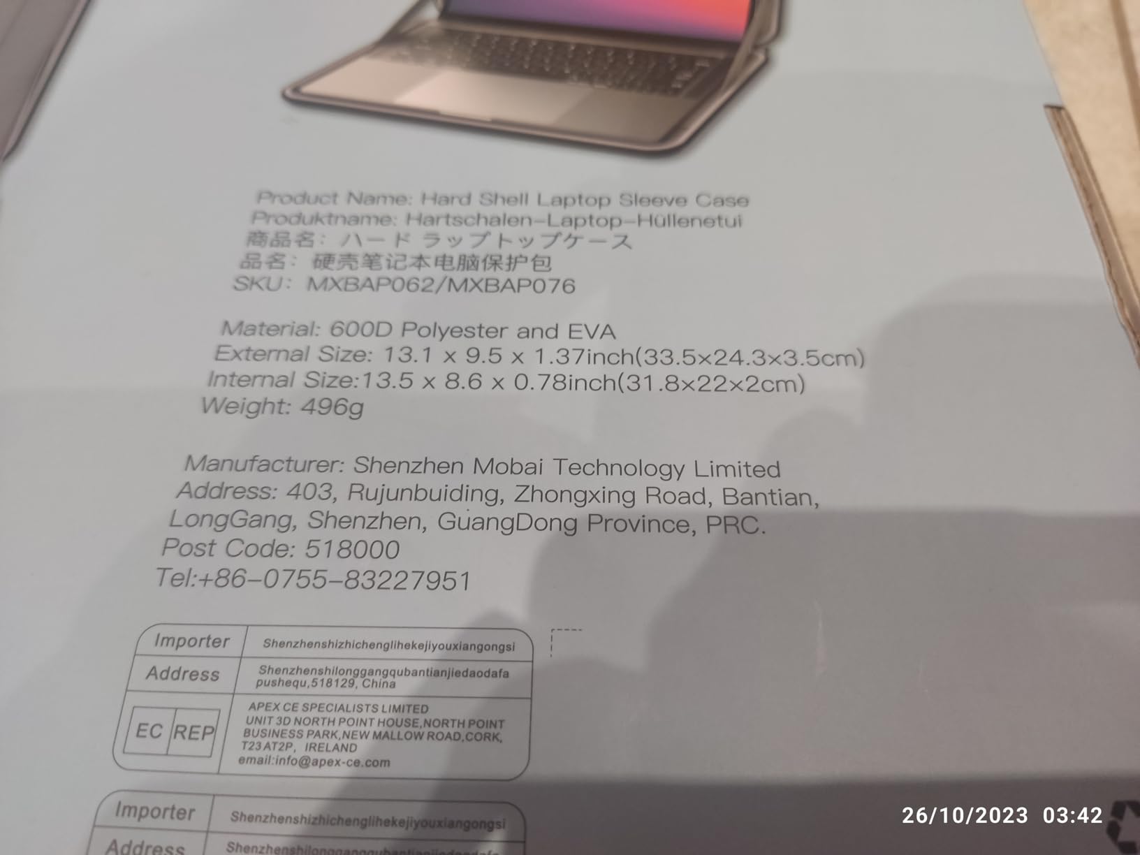 Smatree E613 housse PC 16" Galaxy Book5/4/3 Pro noir anti-choc