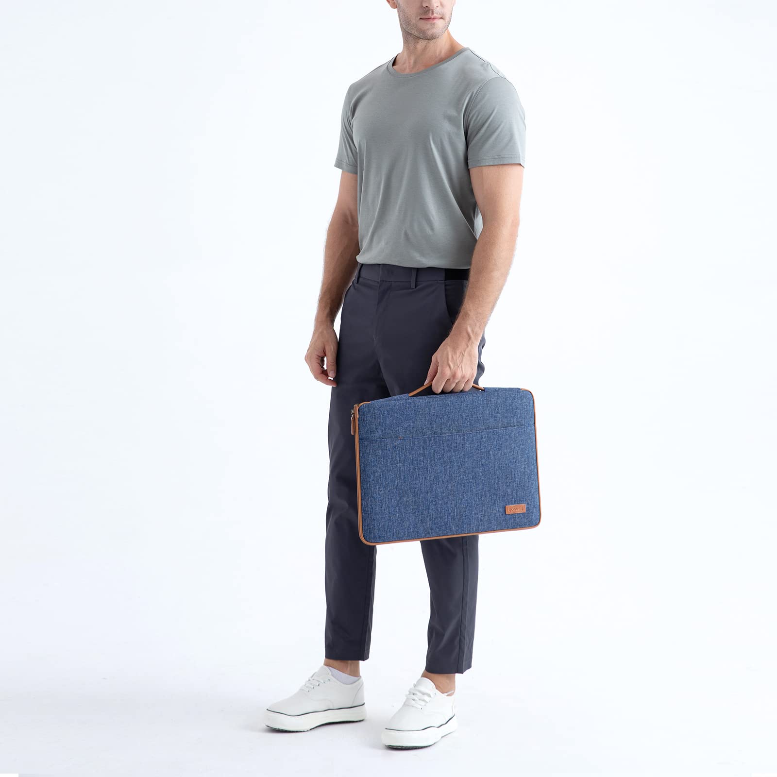 DOMISO housse ordinateur portable 15-15,6 pouces bleu imperméable