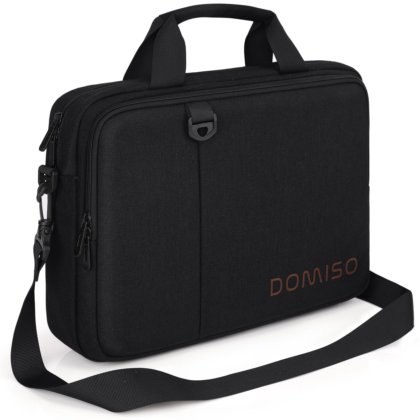 DOMISO 15,6 pouces sacoche ordinateur noire bandoulière