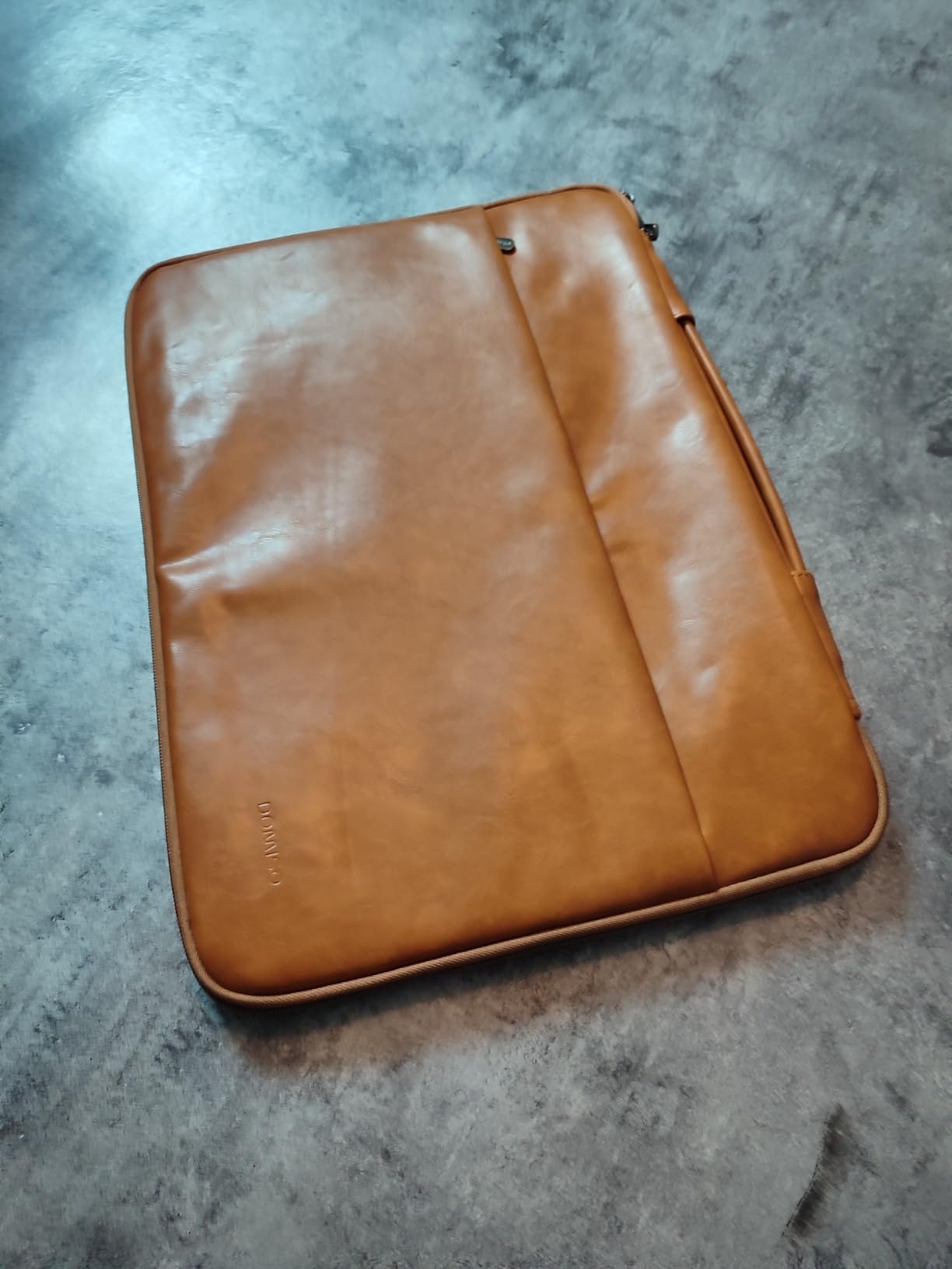 Domiso 17,3 pouces housse ordinateur brun cuir PU antichoc