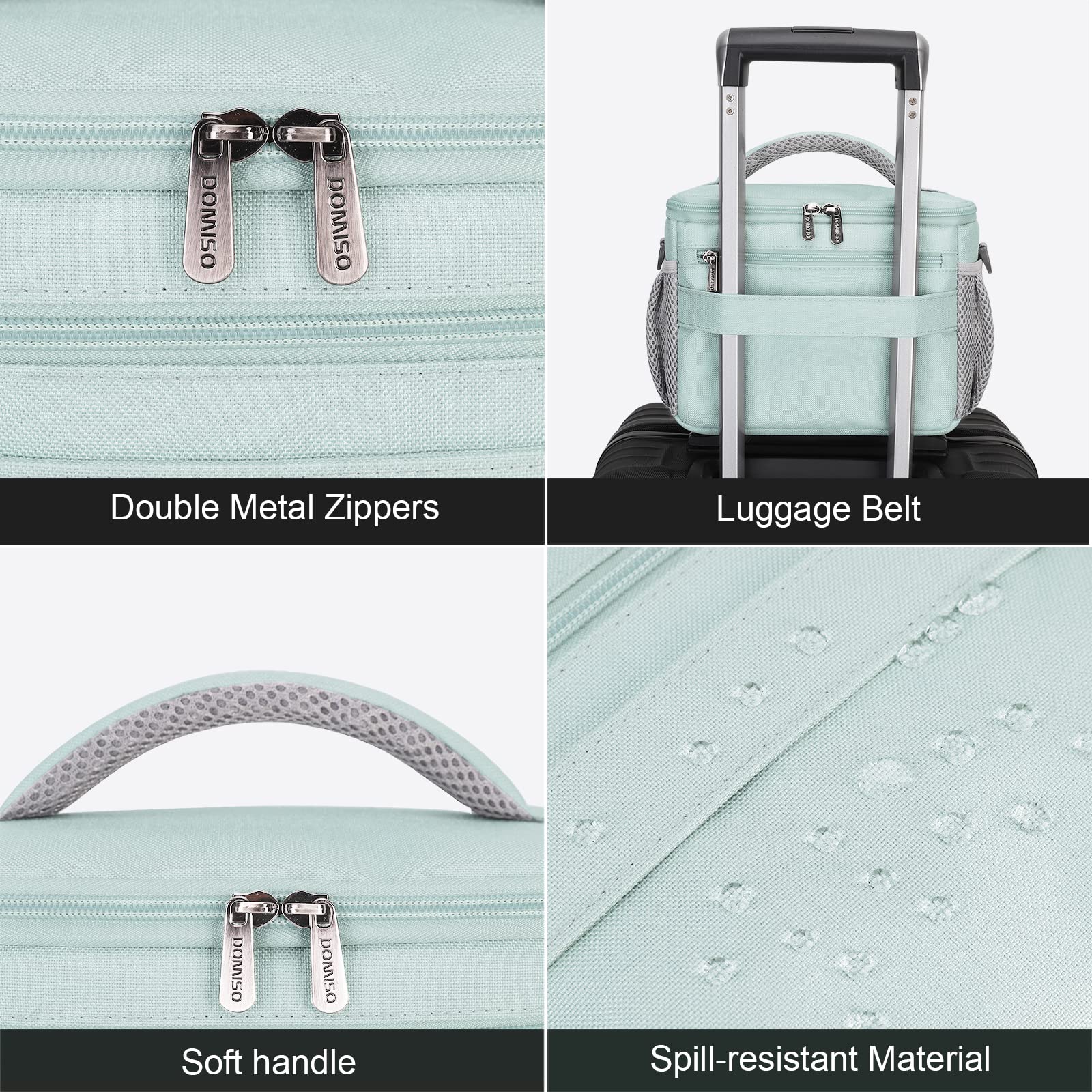 Domiso sac appareil photo vert menthe anti-choc
