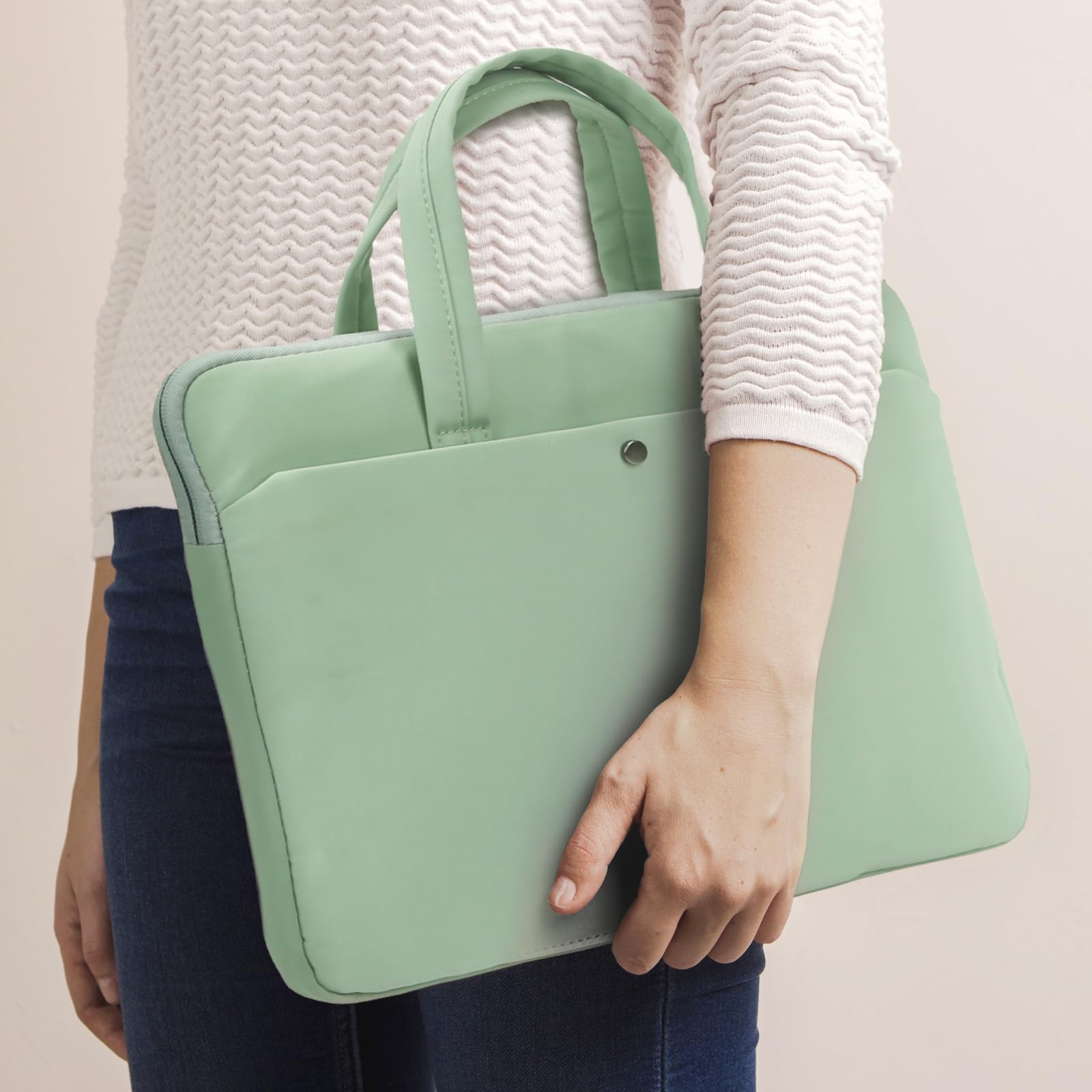 Jooeer housse 13" MacBook pochette verte à poignée