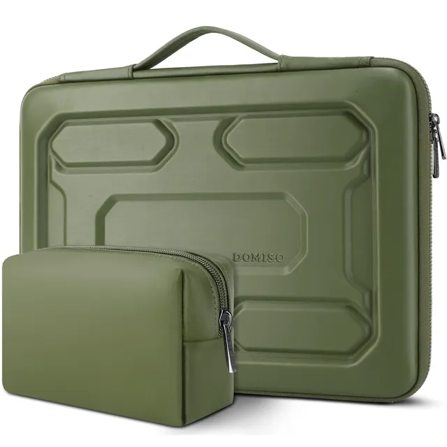 Domiso 14" housse PC EVA vert poignée antichoc