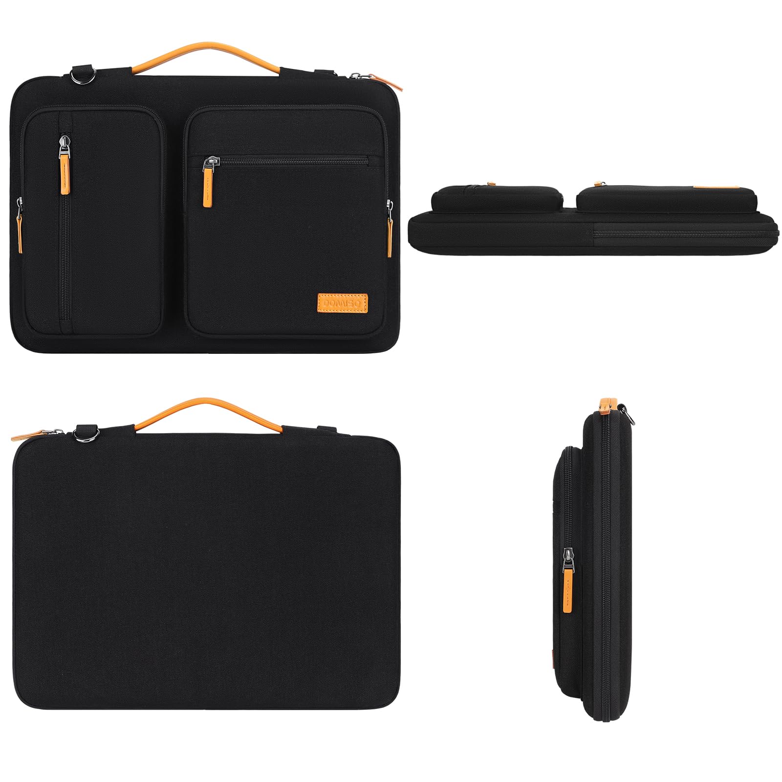 DOMISO 17,3 Pouces Sacoche PC Portable Noir Bandoulière