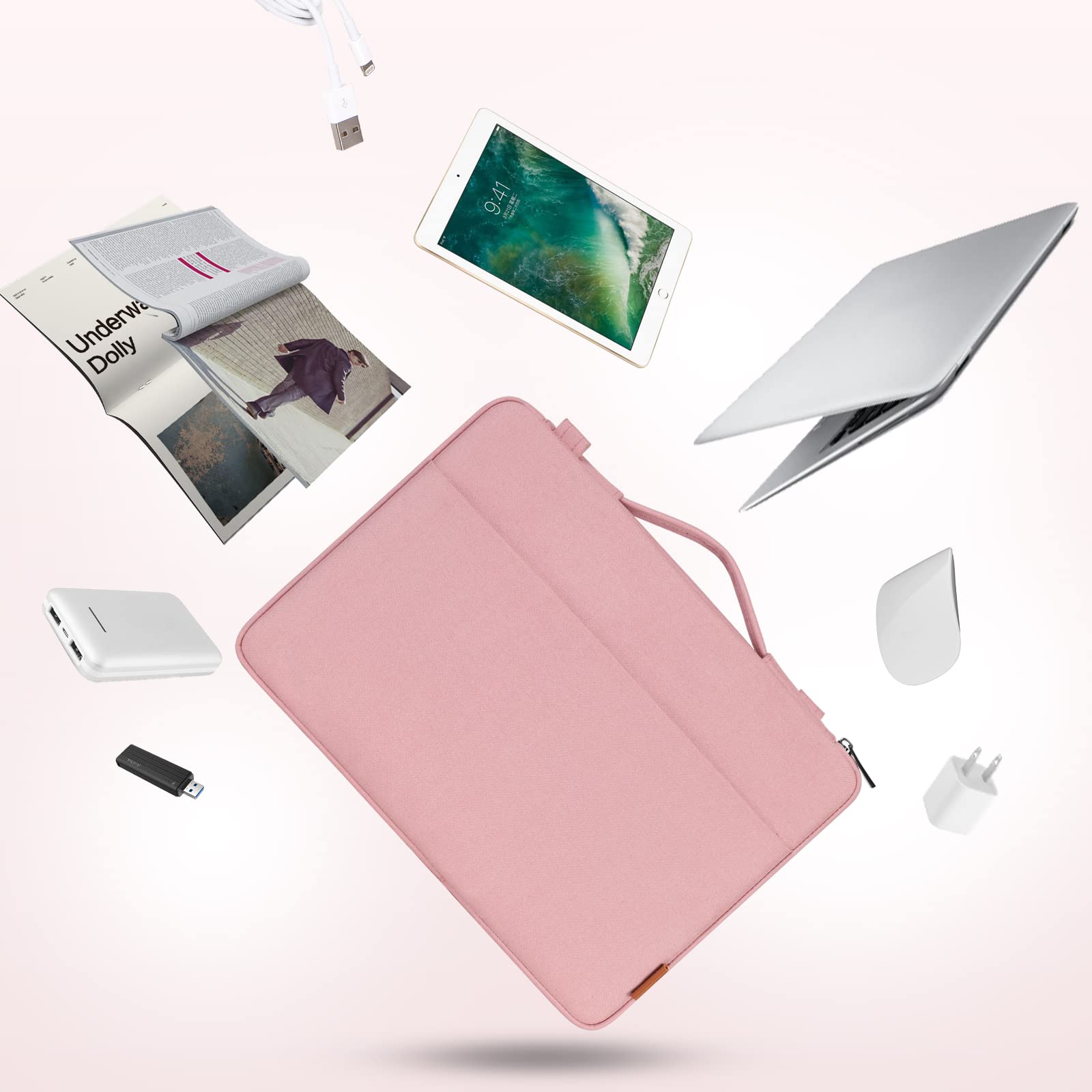 DOMISO 17,3" housse ordinateur portable rose imperméable