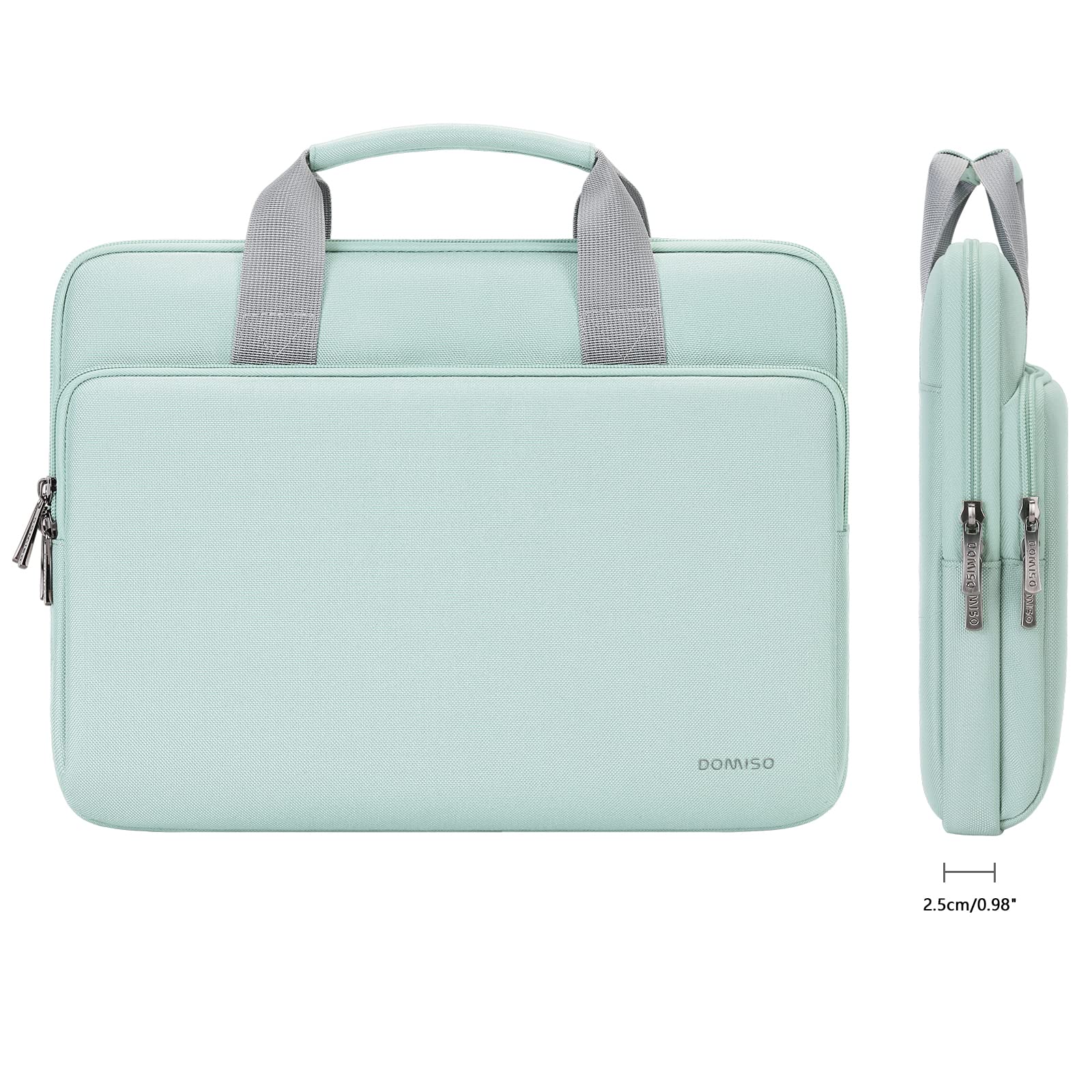 DOMISO 17,3 Pouces Sacoche Ordinateur Portable Vert Menthe Poignée